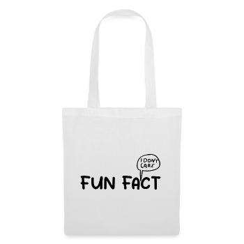Fun Fact: Es ist mir egal | Lustiger Spruch Sarkastisch - Stoffbeutel - Weiß - Vorne