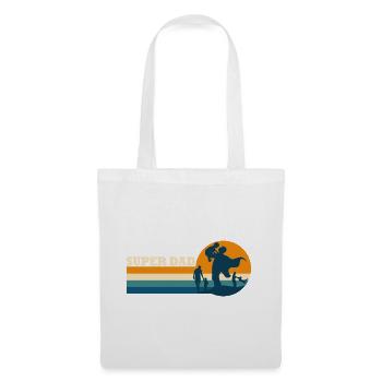 Papa superpapa cadeau fête des pères - Sac en tissu - blanc - Devant