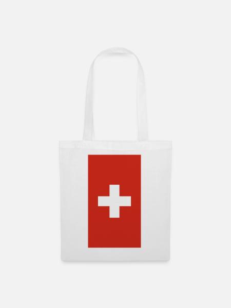 Telefon-Fall der Schweizer Flagge - Stoffbeutel - Weiß