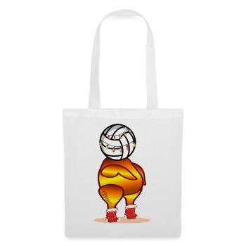 WEIHNACHTEN VOLLEYBALL BRATHÄHNCHEN - Stoffbeutel - Weiß - Vorne