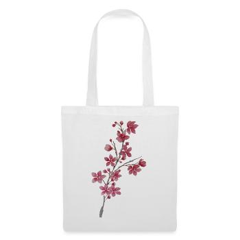 Rameau de cerisier  - Sac en tissu - blanc - Devant