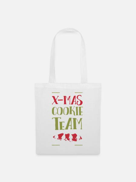 X-Mas Kekse Team - Stoffbeutel - Weiß