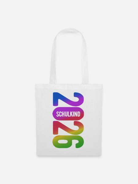 Schulkind 2026 - Einschulung - Erstklässler - Stoffbeutel - Weiß