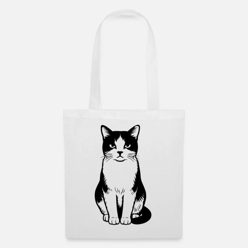 Cat - Stoffbeutel - Weiß