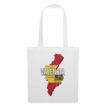 Valencia in Spanien mit Landkarte Vintage Paella - Stoffbeutel - Weiß - Vorne