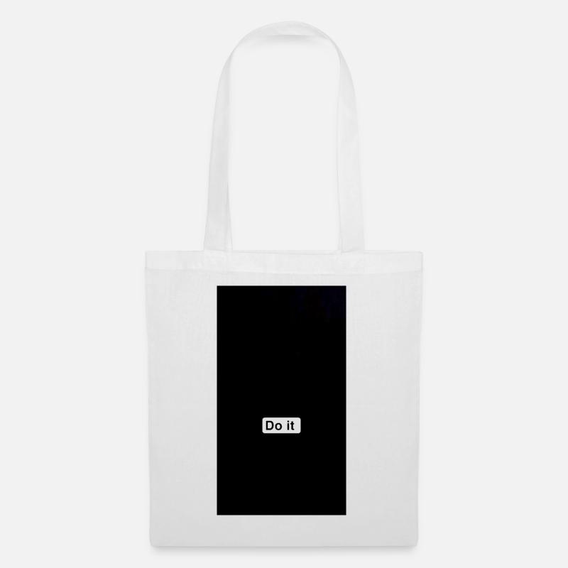 Faites-le en noir minimal - Sac en tissu - blanc