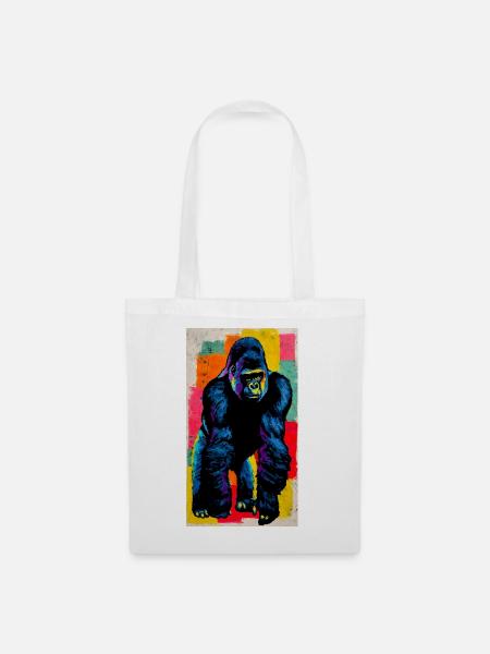 Gorilla - Stoffbeutel - Weiß