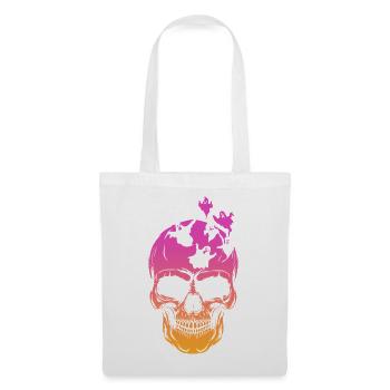 Fantôme d’Halloween Fantôme de Crâne d’Halloween - Sac en tissu - blanc - Devant