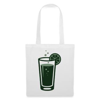 Ingwer Limonade Cocktail Glas Logo - Stoffbeutel - Weiß - Vorne
