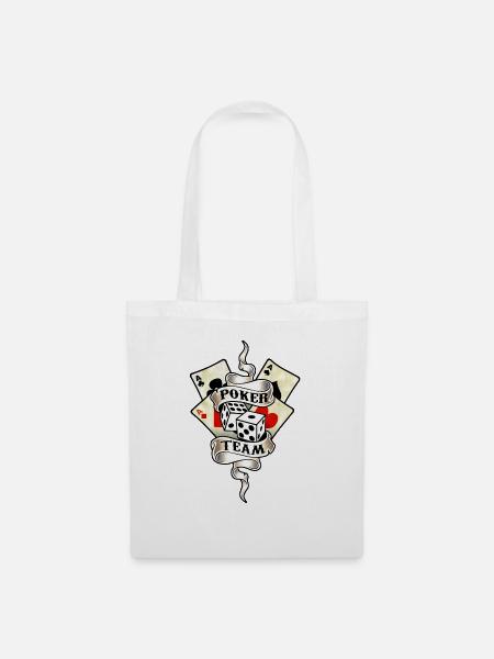 poker team design 8 - Stoffbeutel - Weiß
