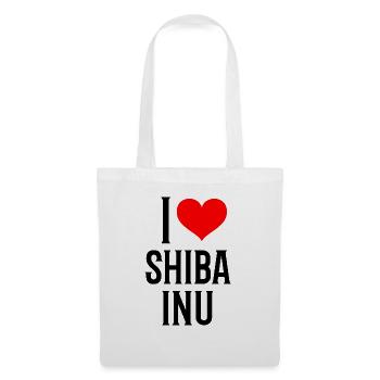 i heart shiba inu - Ich liebe meinen shiba inu - Stoffbeutel - Weiß - Vorne