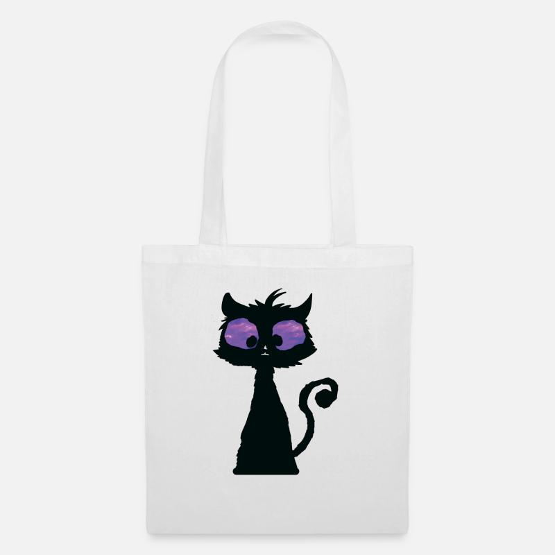 Psychedelische Katze - Stoffbeutel - Weiß