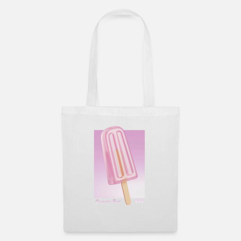 Summertime - Pink version - Sac en tissu - blanc