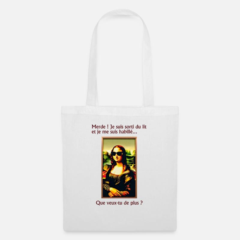 Mona Lisa - Stoffbeutel - Weiß