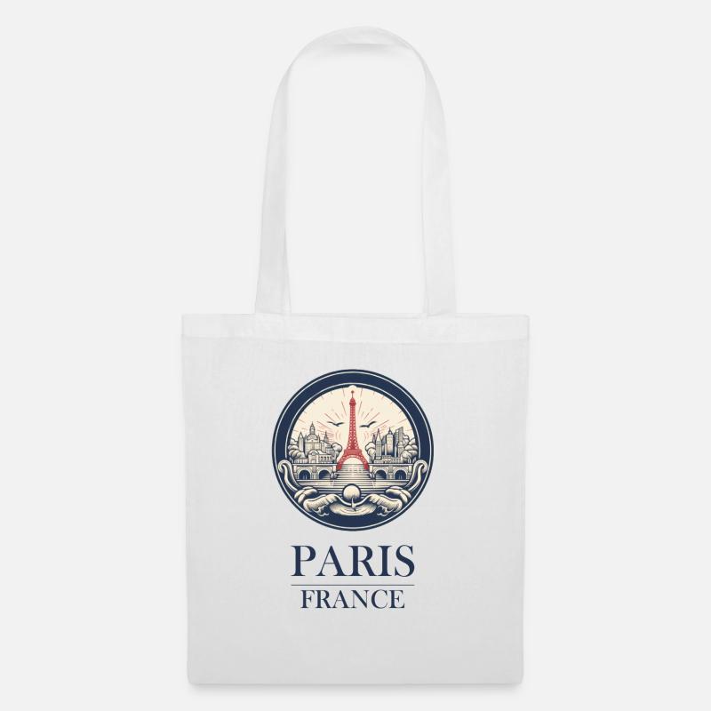 Paris-Frankreich - Stoffbeutel - Weiß