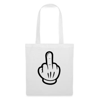 Middle Finger Comic Hand - Tote Bag - white - Front