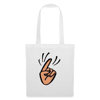 Finger Waggle - Sac en tissu - blanc - Devant