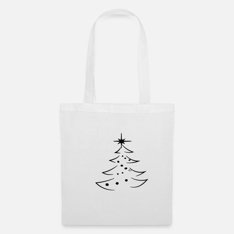 Weihnachtsbaum mit Deko ugly christmas Geschenk - Stoffbeutel - Weiß