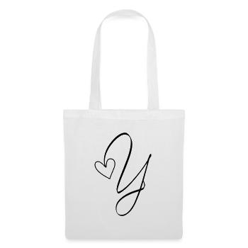 Lettre Y Ypsilon Lettre-Y Calligraphie - Sac en tissu - blanc - Devant