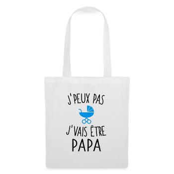 J'peux pas j'vais être papa - Sac en tissu - blanc - Devant