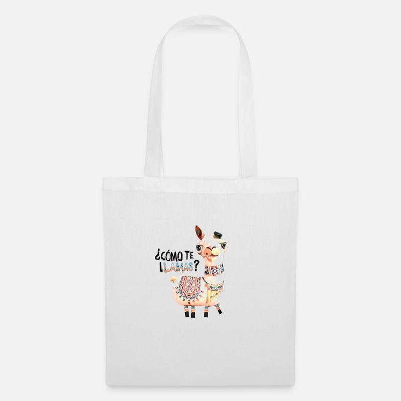 Lama,alpaka, Illustration, Comic - Stoffbeutel - Weiß