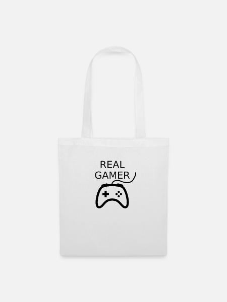 Real GAMER - Stoffbeutel - Weiß