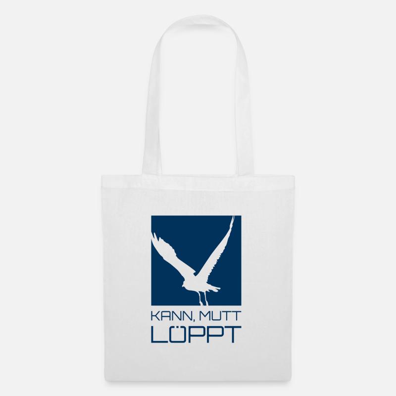 kann mutt löppt - Stoffbeutel - Weiß