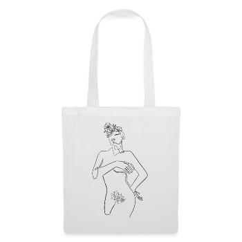Amour de soi Femme Fleurs V-Day - Sac en tissu - blanc - Devant
