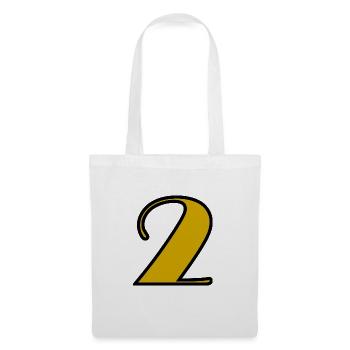 2 JAHRE. 2. JUBILÄUM. GEBURTSTAG 2 JAHRE. 2 - Stoffbeutel - Weiß - Vorne