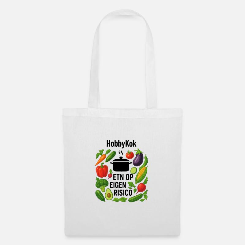 Vegetable Wreath Circle Design - Tote Bag - white