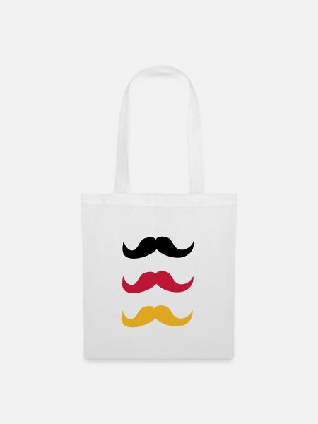 Moustaches pour l'Allemagne - Sac en tissu - blanc