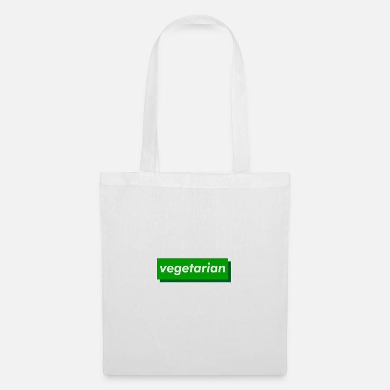 vegetarian - Stoffbeutel - Weiß