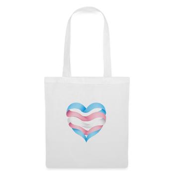 Transgender Herzdesign S1 - Stoffbeutel - Weiß - Vorne