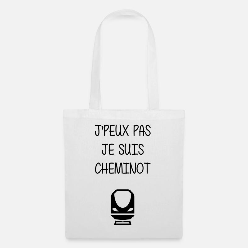 Cheminot / Chemin de fer / Train / Metro - Sac en tissu - blanc