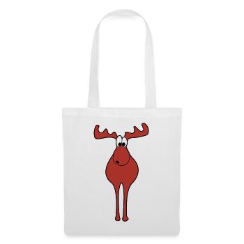 Elch Weihnachten - Stoffbeutel - Weiß - Vorne