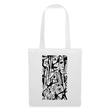 Abstrakt geometrische Form Design Kunst Linien - Stoffbeutel - Weiß - Vorne