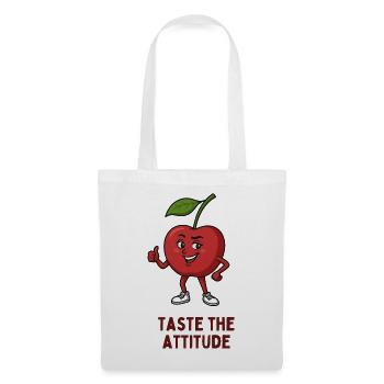 Apfel mit Attitüde Motiv - Stoffbeutel - Weiß - Vorne