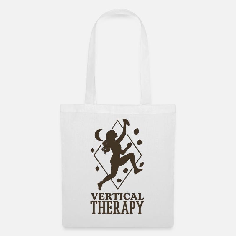 Vertical Therapy: Bouldering & Climbing Boho Design - Tote Bag - white