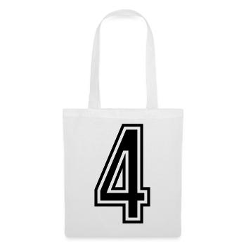 4 Symbole numérique - Sac en tissu - blanc - Devant