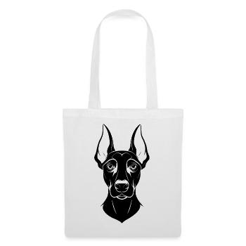 Doberman Pinscher Dog Head - Tote Bag - white - Front