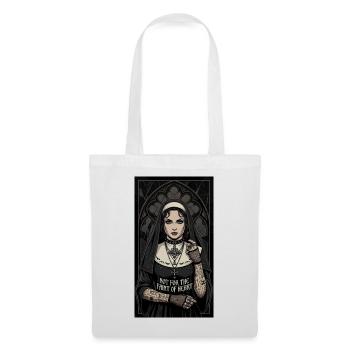 Collection de tatouages Gothic Nun - Sac en tissu - blanc - Devant