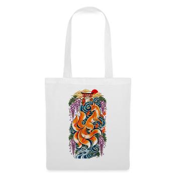 Kitsune-Feuer-Torii-Fantasie - Stoffbeutel - Weiß - Vorne