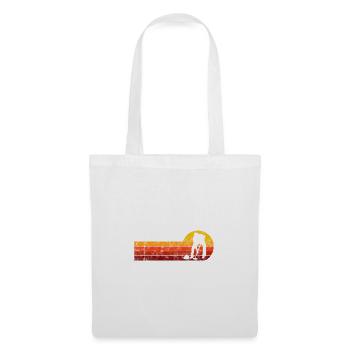 Eis Curling Curler Eisstockschießen Retro Geschenk - Stoffbeutel - Weiß - Vorne