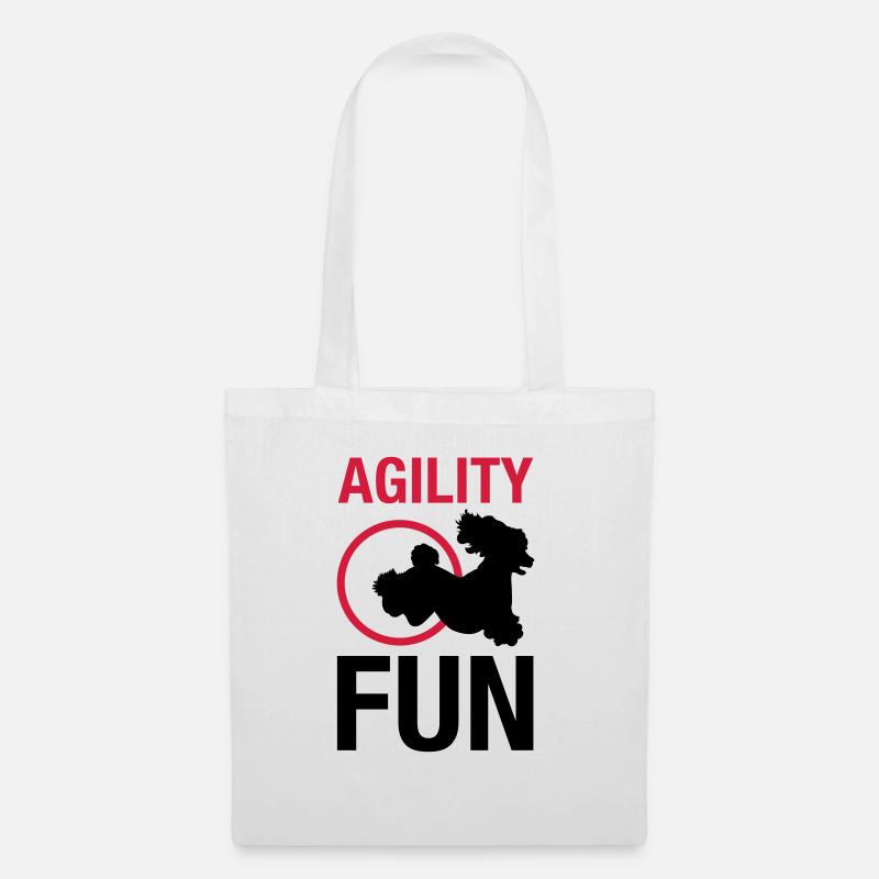 agilityfun_reifen_pudel - Stoffbeutel - Weiß