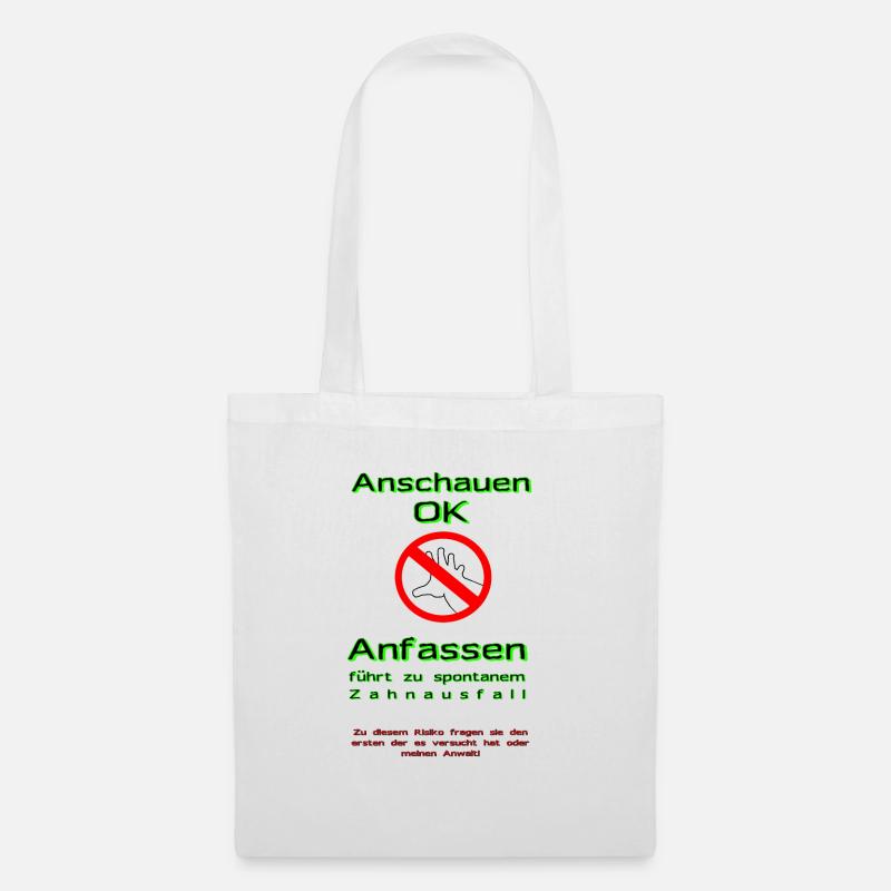 Nicht anfassen - Stoffbeutel - Weiß