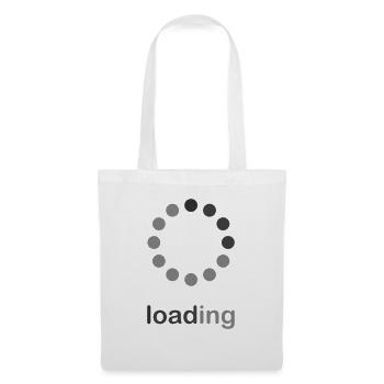 S’il vous plaît attendez, je suis toujours en train de charger ... - Sac en tissu - blanc - Devant
