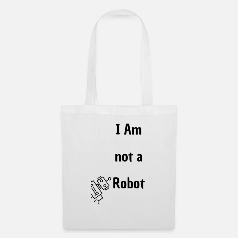 I am not a Robot - Stoffbeutel - Weiß