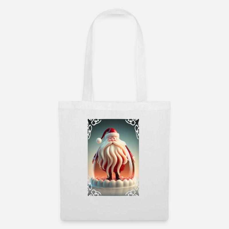 Weihnachtsmann-Gelee - Stoffbeutel - Weiß