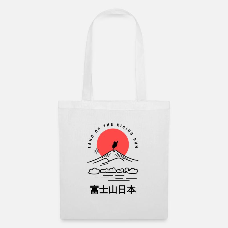 Japan Design "Rising Sun" - Stoffbeutel - Weiß
