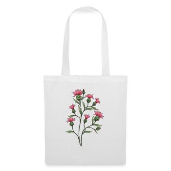 Fleur - Sac en tissu - blanc - Devant